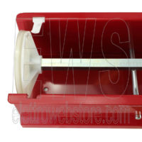 Ensacadora manual roja REBER de acero inoxidable de 2 velocidades