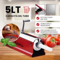 reber-insaccatrice-insaccatore-salsicce-tubo-acciaio-inox-carcassa-rossa-3-5-8-10-12kg-8956N-8950N-8951N-8953N-8954N