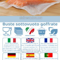 Bolsas y bolsas de vacío gofradas para uso alimentario Etiqueta Royal Pack ECO7