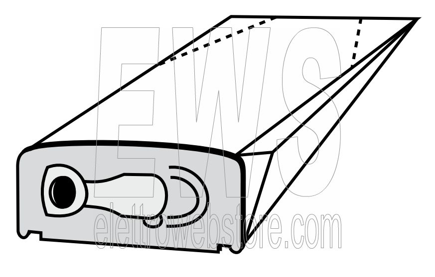 Paquete de 10 bolsas de papel Vorwerk Folletto VK 130 - 131 TSIH12