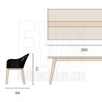 Savona Tisch + 6 Esszimmerstühle Set DSA12