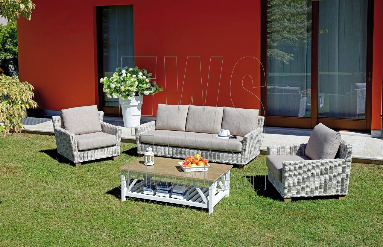 Table Jaipur + 2 fauteuils et ensemble canapé PES29