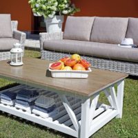 Table Jaipur + 2 fauteuils et ensemble canapé PES29