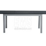 Extending table Ravello 150/210x 90 cm black and silver RTY16