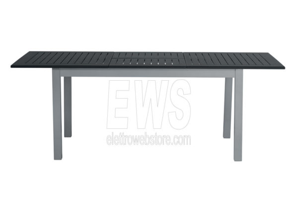 Tavolo Ravello allungabile 150/210x 90 cm nero e argento RTY16