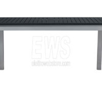 Mesa extensible Ravello 150/210x 90 cm negro y plata RTY16