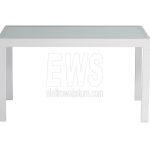 Selinunte Ausziehtisch 135/270x 90 cm Aluminium weiß RTA24B