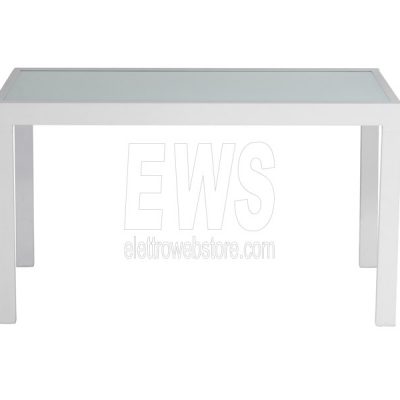 Selinunte Ausziehtisch 135/270x 90 cm Aluminium weiß RTA24B