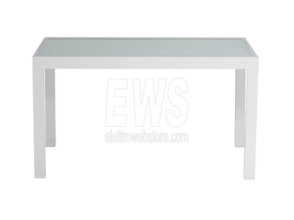 Tavolo Selinunte allungabile 135/270x 90 cm alluminio bianco RTA24B