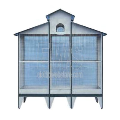Rechteckige Voliere cm 190X92 H 225 - MOD. L17