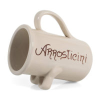 Cruche en terre cuite Vulcania pour les brochettes et les r&ocirc;tis<span> - </span>Beige, Large