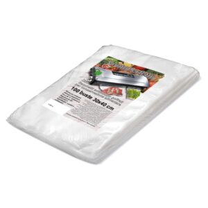 VuotoPerfetto sacchetti sottovuoto goffrati per alimenti 105 micron 30x40 centimetri